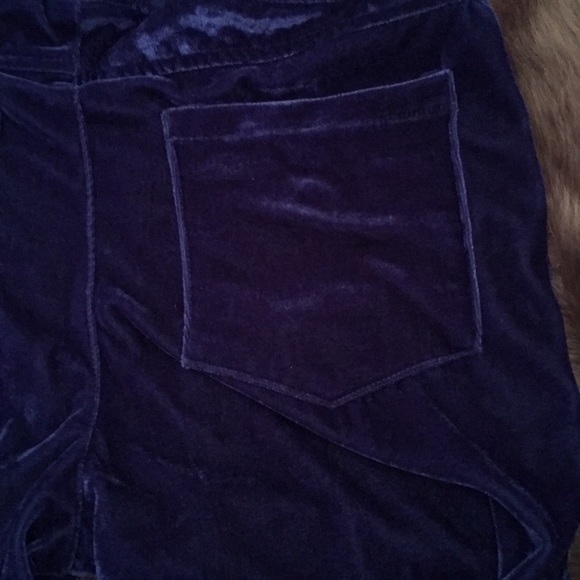 Bright Blue Crushed Velvet Lounge Pants 💙 90’s - Picture 2 of 4